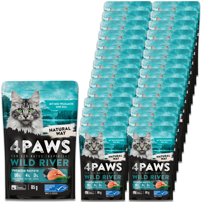 4Paws Wild River Wildlachs und Dill 24x85G