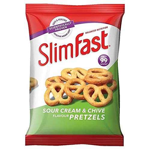 4x Slimfast Saure Sahne & Schnittlauch Brezeln 23G