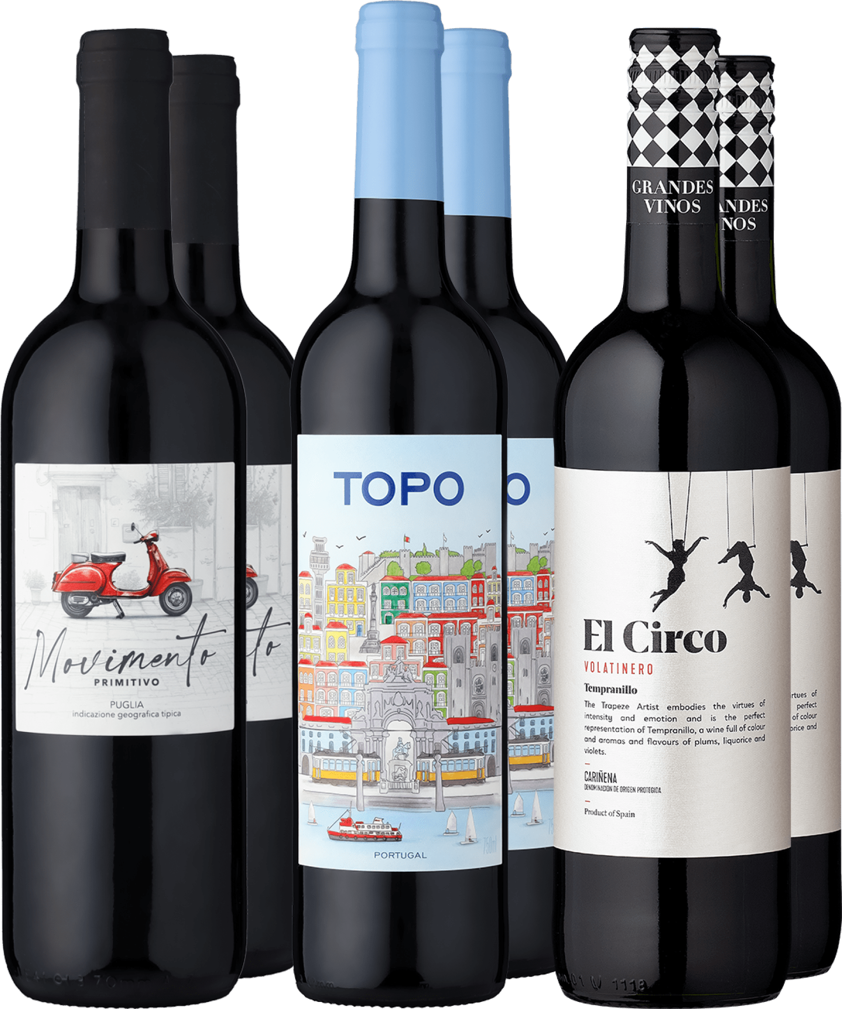 6er-Probierpaket »Mediterraner Rotwein-Genuss«