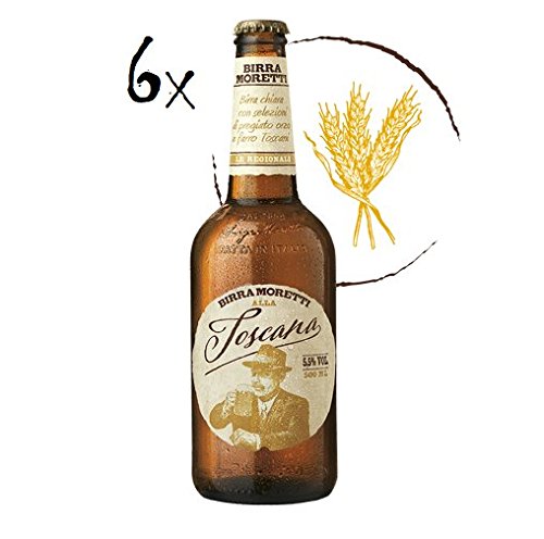 6x Bier Birra Moretti alla toscana Bier in der Toskana Lager 5,5% Alkohol 50 cl von Morettu