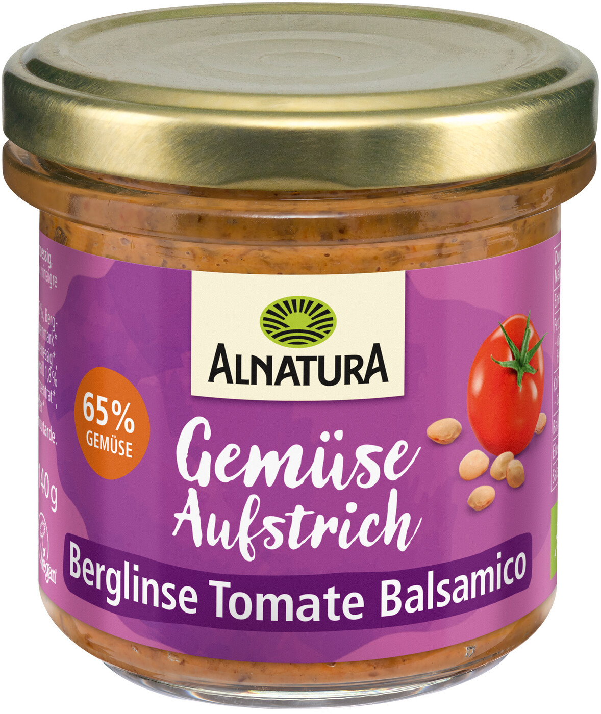 Alnatura Bio Berglinse Tomate Balsamico Aufstrich 140G