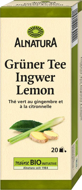 Alnatura Bio Grüner Tee Ingwer Lemon 20ST 30G