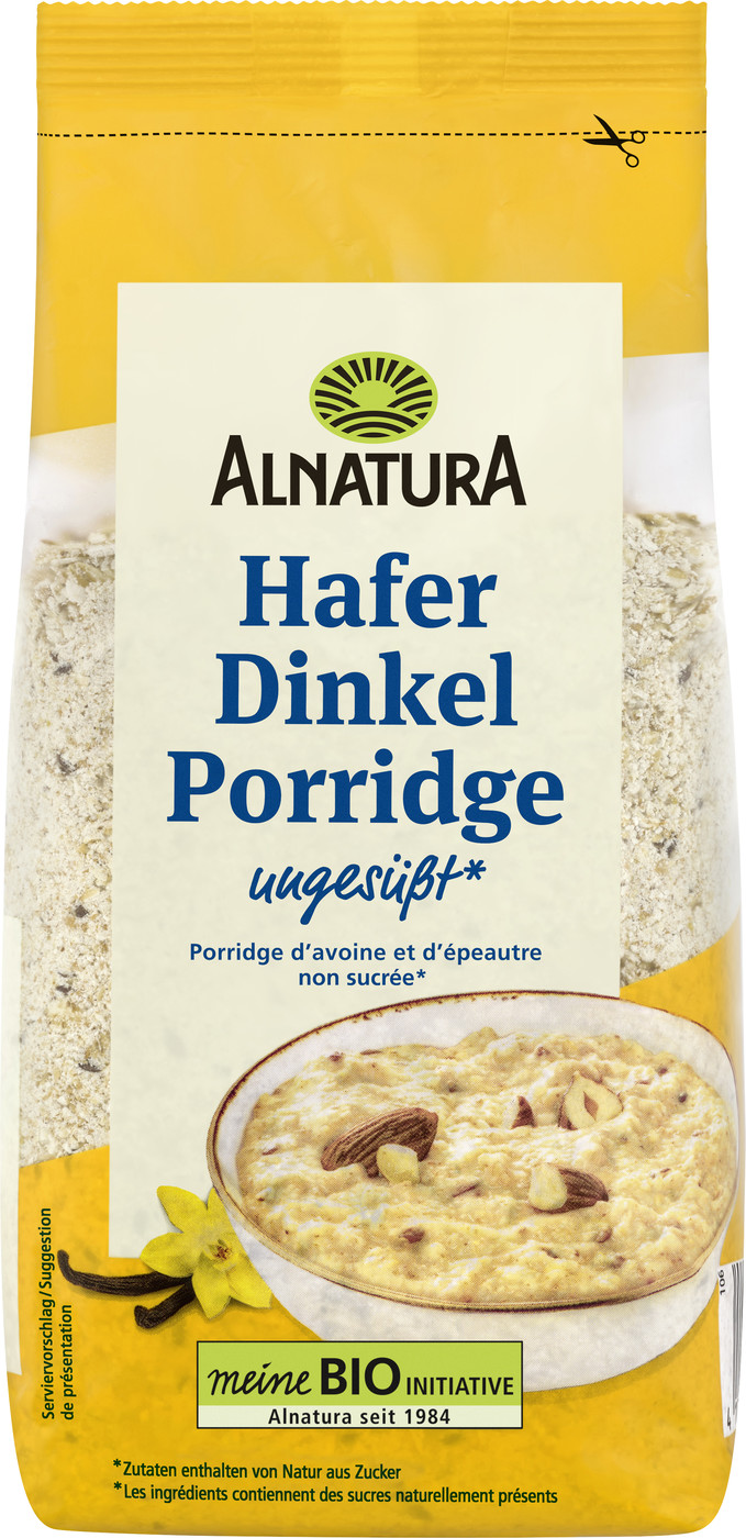 Alnatura Bio Hafer-Dinkel Porridge Basis 500G