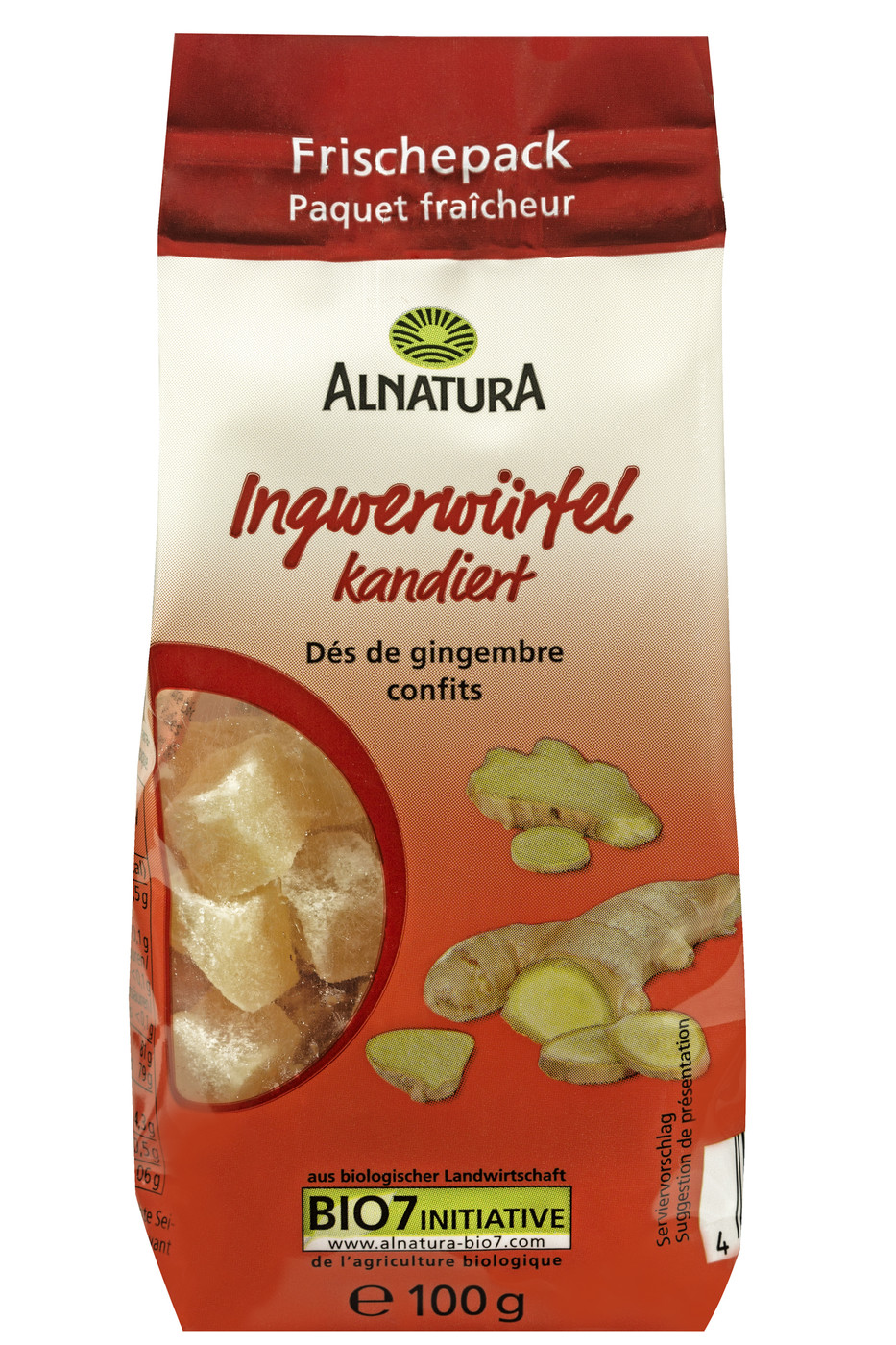 Alnatura Bio Ingwerwürfel kandiert 100G