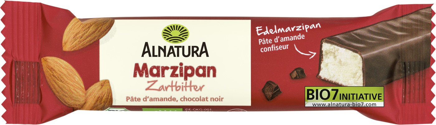 Alnatura Bio Marzipan Riegel Zartbitter 40G