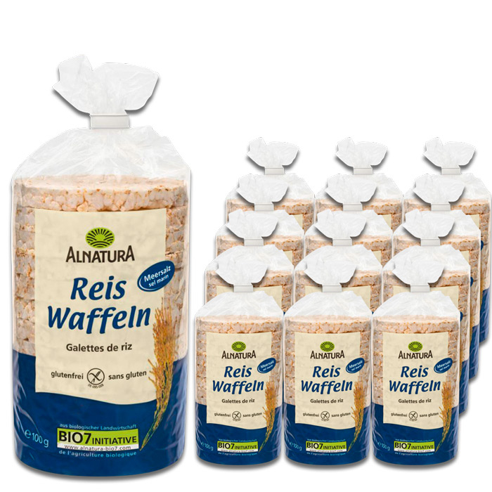 Alnatura Bio Reiswaffeln Meersalz 12x100G