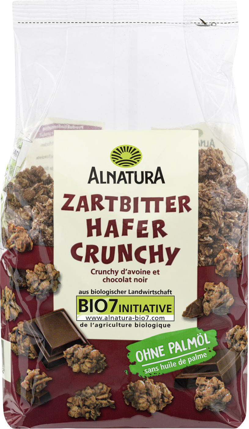 Alnatura Bio Zartbitter Hafer Crunchy 375G
