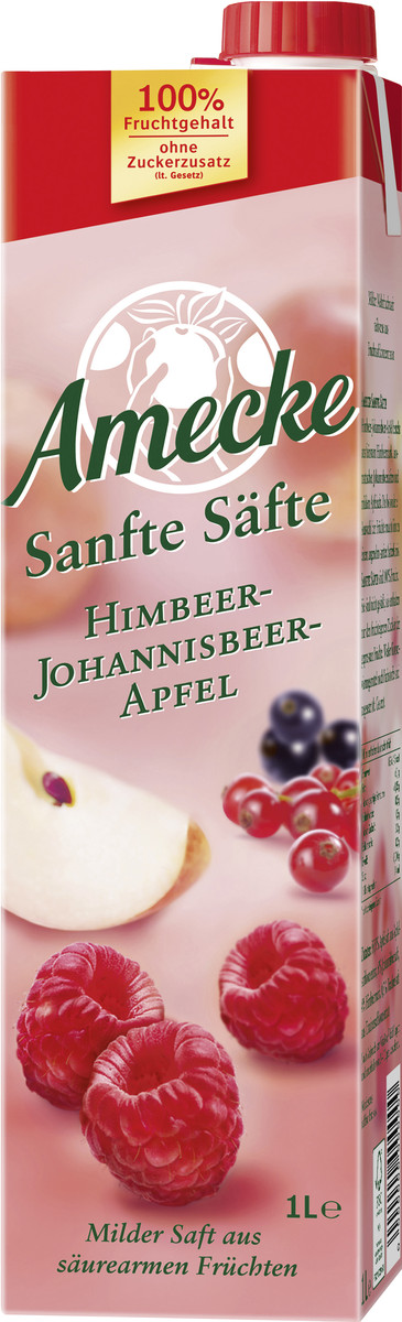 Amecke Sanfte Säfte Himbeer-Johannisbeer-Apfel 1L