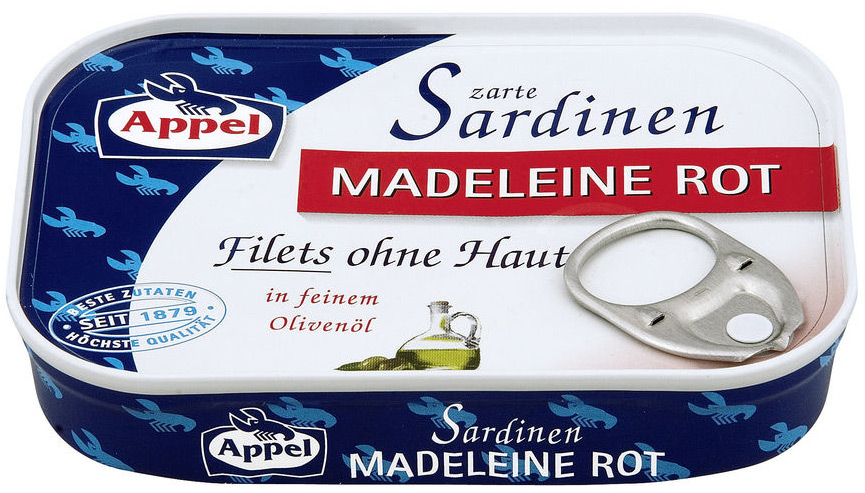 Appel Zarte Sardinen Madeleine Rot 105G