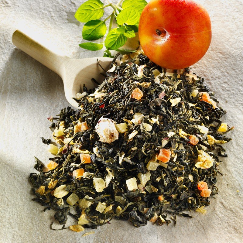 Schrader Aromatisierter Grüner Tee Lotusblüte Aprikose von Schrader