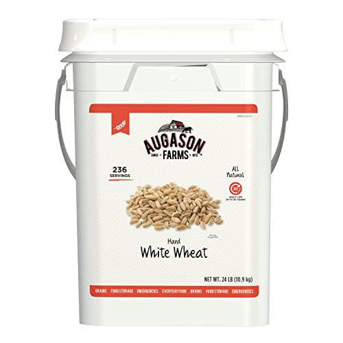 Augason Farms Hard White Wheat Pail, 26 lb