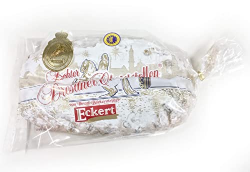 Bäckerei Eckert - Dresdner Christstollen ® Rosinenstollen Weihnachtsstollen (Rosinenstollen 1,5kg)