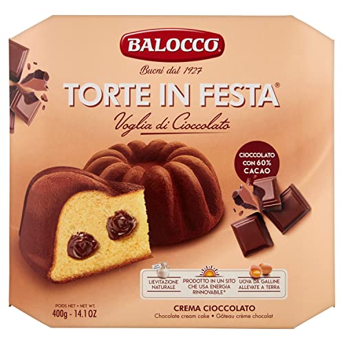 Balocco: "Voglia di Schokolade aus" Natürlich oven-baked zu Kuchen mit Sahne und Schokolade, "Torte in Festa" Line 14,1 Unzen (mandelfarben) Paket [Italienische Import]