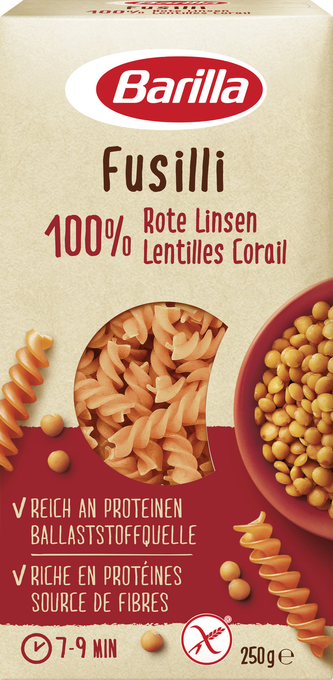 Barilla Fusilli Rote Linsen 250G