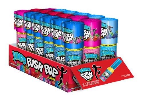 Bazooka Jumbo Push Pop, 1,06 Unze (18 Stück)