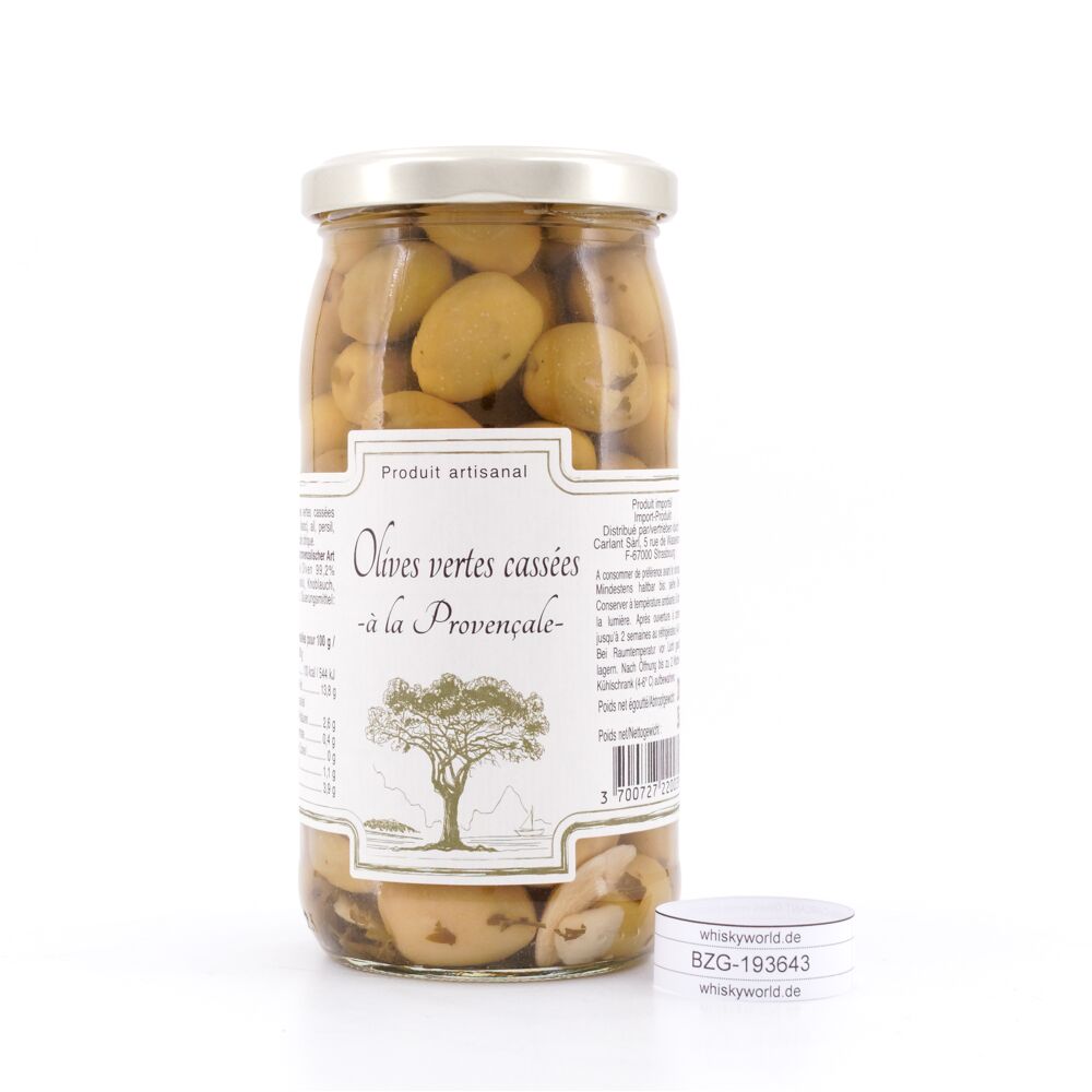 Beauharnais-CARLANT Olives vertes cassées -á la 200 g