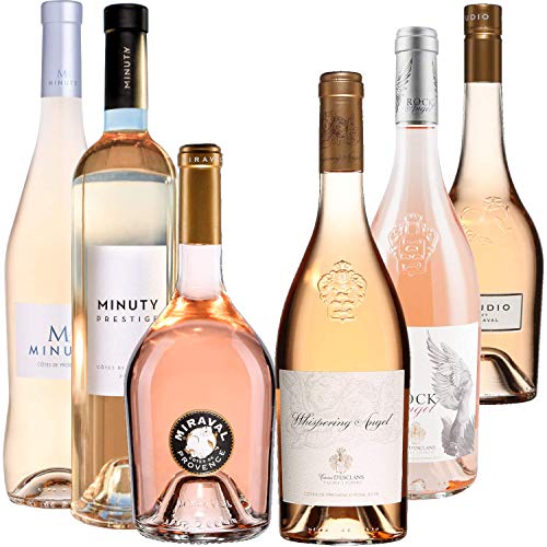 Best Of Provence - Minuty : M & Prestige/Miraval : Studio & Jolie-Pitt/Esclan : Whispering Angel & Rock Angel - Rosé Côtes de Provence 2021 75cl von Wine And More