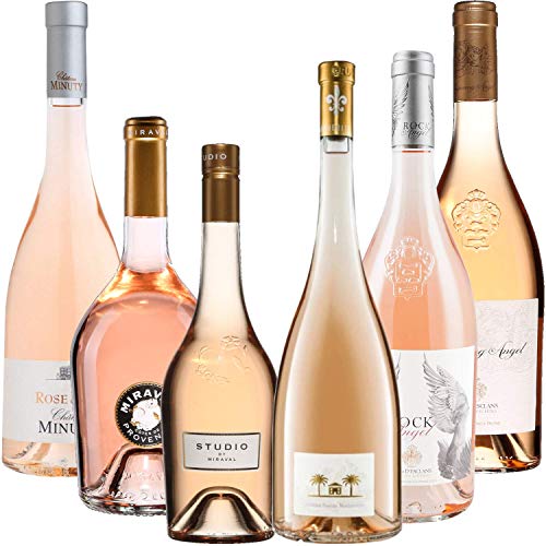 Best Of Provence - Minuty : Rose et Or/Miraval : Studio & Jolie-Pitt/Esclan : Whispering Angel & Rock Angel/Château Sainte Marguerite : Symphonie - Rosé Côtes de Provence 2021 75cl von Wine And More