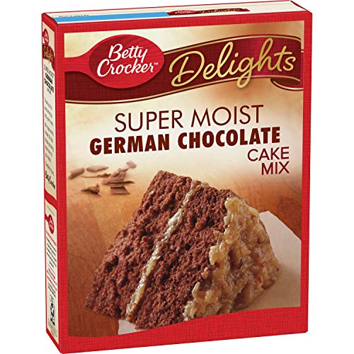 Betty Crocker Super Moist Cake Mix, German Chocolate, 15.25 oz Box (Pack of 6)