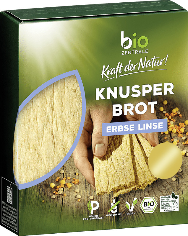 Bio Zentrale Knusperbrot Erbse Linse 100G