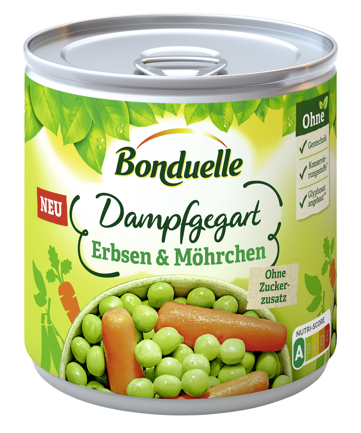 Bonduelle Erbsen mit Möhrchen dampfgegart 305G