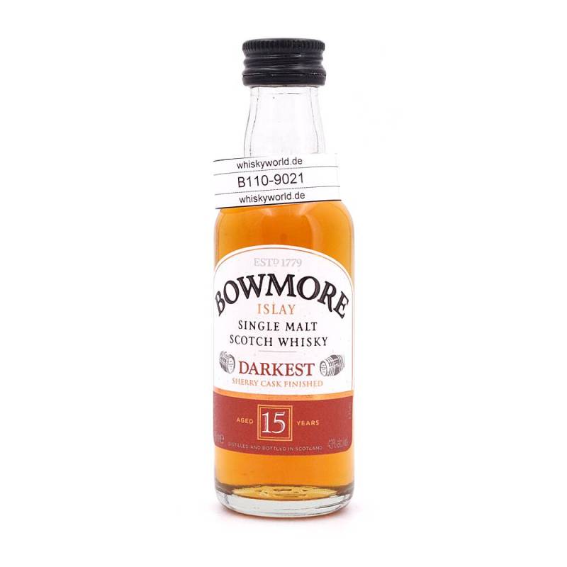 Bowmore Darkest 15 Jahre Miniatur 0,050 L/ 43.0% vol