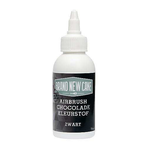 BrandNewCake® Airbrush Lebensmittelfarbe Schwarz 75ml – Essbare Farbe für Schokolade – Perfekt für Torten-Dekorationen von Brand New Cake