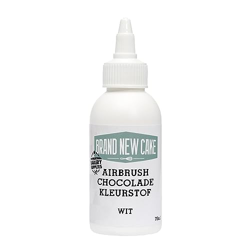 BrandNewCake® Airbrush Lebensmittelfarbe Weiß 75ml - Essbare Farbe für Schokolade - Perfekt für Torten-Dekoration von Brand New Cake