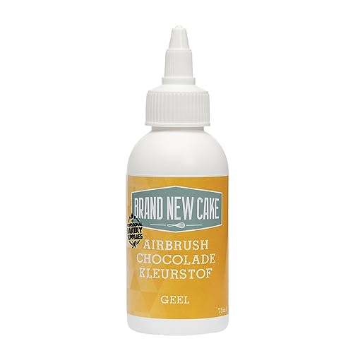 BrandNewCake® Airbrush Schokoladenfarbe Gelb 75ml - Essbare Lebensmittelfarbe - Perfekt für Schokoladen- und Torten-Dekorationen von Brand New Cake