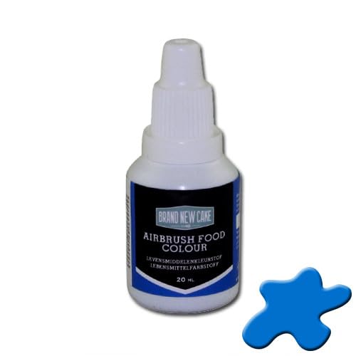 BrandNewCake® Airbrush Lebensmittelfarbe Blau 20ml - Essbare Farbe für Kuchen und Torten - Perfekt für Tortendekoration und Backen von Brand New Cake