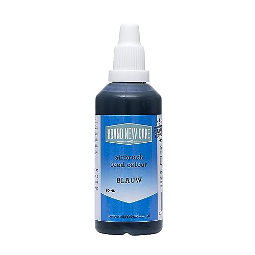 BrandNewCake® Essbare Airbrush Lebensmittelfarbe Blau 60ml - Perfekt für Kuchen Dekoration und Backen von Brand New Cake