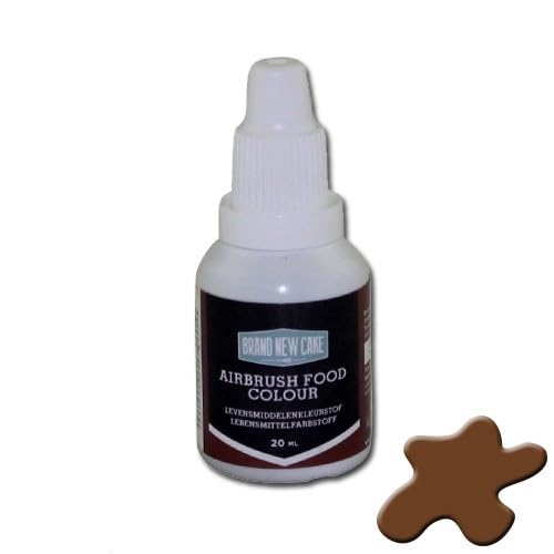 BrandNewCake® Airbrush Lebensmittelfarbe Braun 20ml - Essbare Farbstoffe für Kuchen - Perfekt für Tortendekoration von Brand New Cake