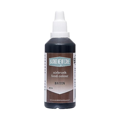 BrandNewCake® Airbrush Lebensmittelfarbe Braun 60ml - Essbare Farbe für Kuchen und Torten - Perfekt für Tortendekorationen von Brand New Cake