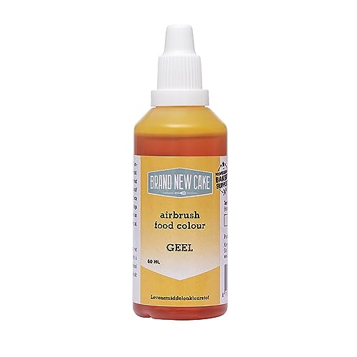 BrandNewCake® Airbrush Lebensmittelfarbe Gelb 60ml - Essbare Farbstoffe für Kuchen & Torten - Perfekt für Tortendekorationen von Brand New Cake