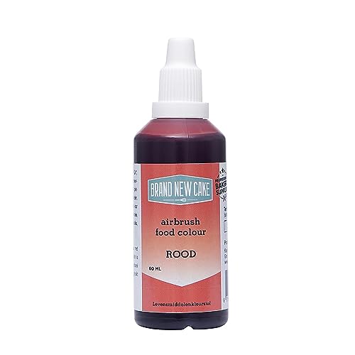 BrandNewCake® Airbrush Lebensmittelfarbe Rot 60ml - Essbare Farbe für Kuchen und Torten - Perfekt für Tortendekorationen von Brand New Cake