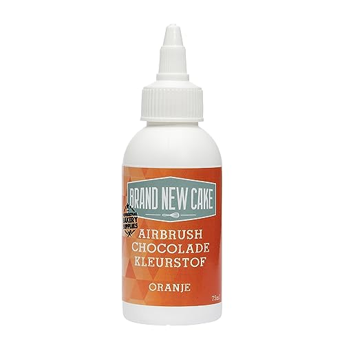 BrandNewCake® Airbrush Lebensmittelfarbe Orange 75ml - Essbare Farbe für Schokolade - Perfekt für Torten-Dekoration von Brand New Cake