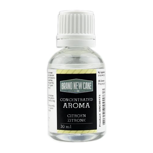 BrandNewCake® Zitronen Aroma 30ml - Intensiver Geschmack für Backen und Kochen - Hochkonzentriert - Backzutaten von Brand New Cake