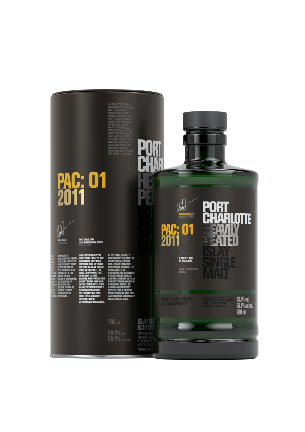 Bruichladdich Port Charlotte PAC:01 2011 Single Malt Whisky 56,1% 0,7