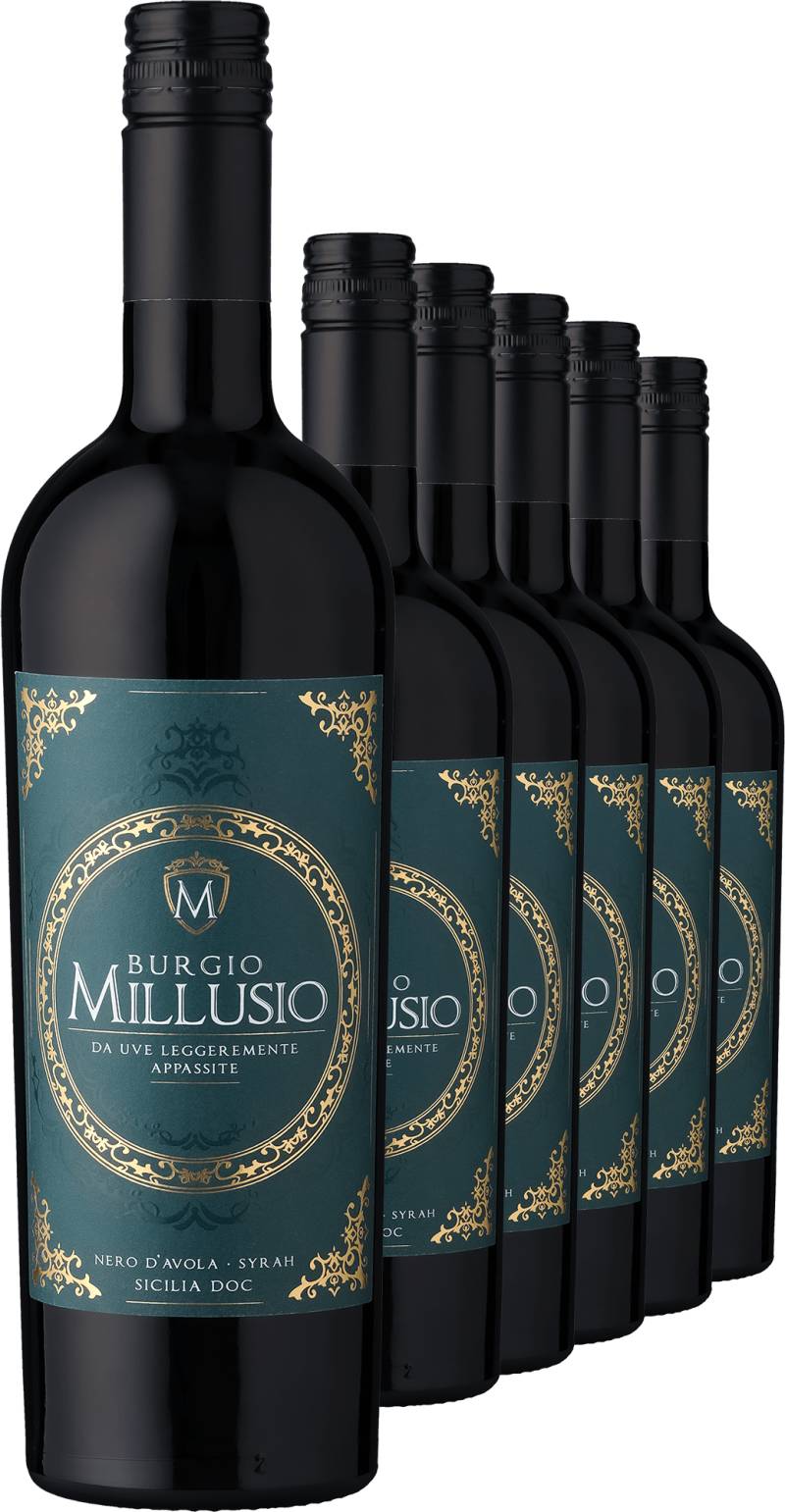 Burgio Millusio Nero d'Avola Syrah - Bio 2023 im 6er-Vorratspaket