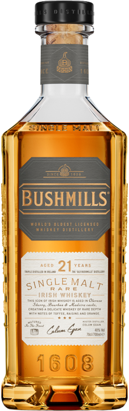 Bushmills 21 Years Old Single Malt Rare Irish Whiskey