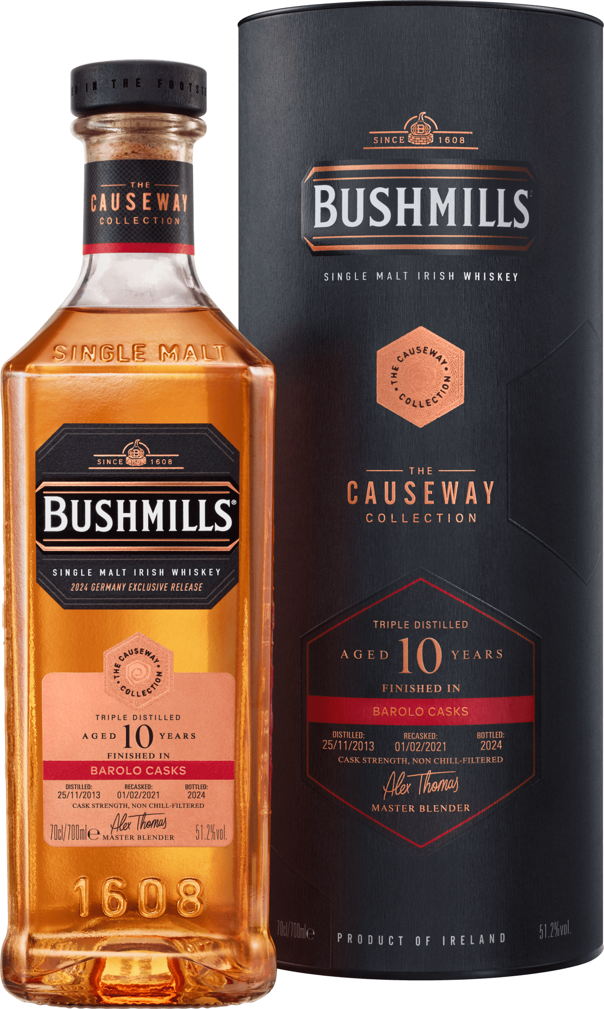 Bushmills »Causeway Collection« Barolo Cask 10 Years Old Single Malt Irish Whiskey