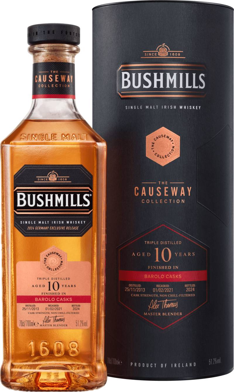 Bushmills »Causeway Collection« Barolo Cask 10 Years Old Single Malt Irish Whiskey