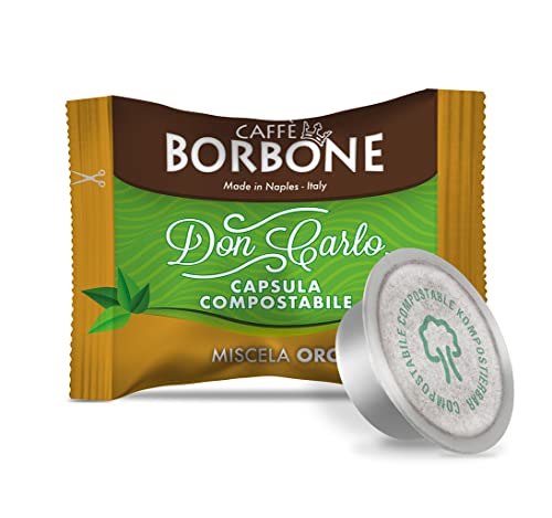 Caffè Borbone Don Carlo kompostierbare Kapsel, Gold-Kaffeemischung - 100 Kapseln - Kompatibel mit Lavazza®* A Modo Mio®* Haushalts-Espressomaschinen von CAFFÈ BORBONE