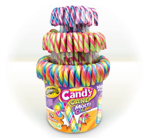 Candy Cane - Weihnachtszuckerstangen - 100 Stück Topf (Mehrfarbig)