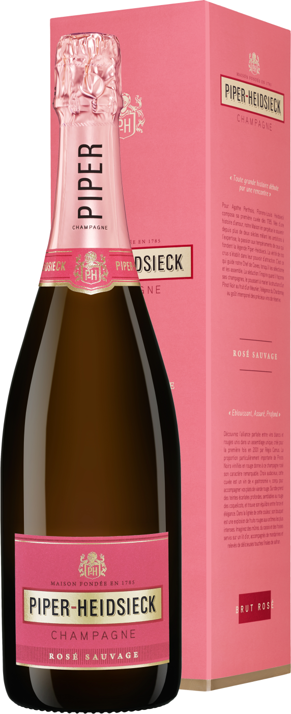 Champagne Piper-Heidsieck Champagner Brut Rosé »Sauvage« in Geschenkverpackung