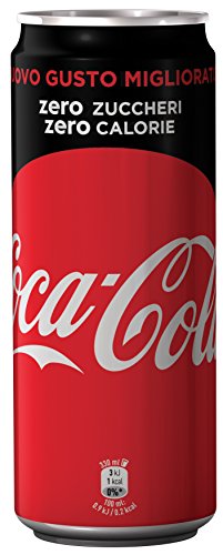 Coca Cola Zero – 8,45 Flüssigunzen (250 ml) Dosen (24 Stück) [Italienische Import] von Coca-Cola