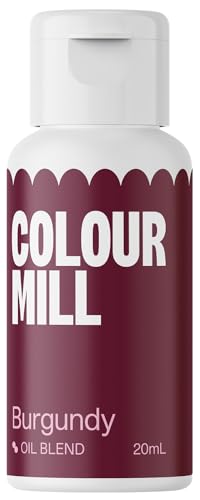 Colour Mill Oil Blend Burgundy Lebensmittelfarbe auf Ölbasis - Lebensmittelfarben für Schokolade, Fondant, Cupcakes, Kuchen, Backen, Macaron - Food Coloring für Tortendeko - 20ml von Colour Mill