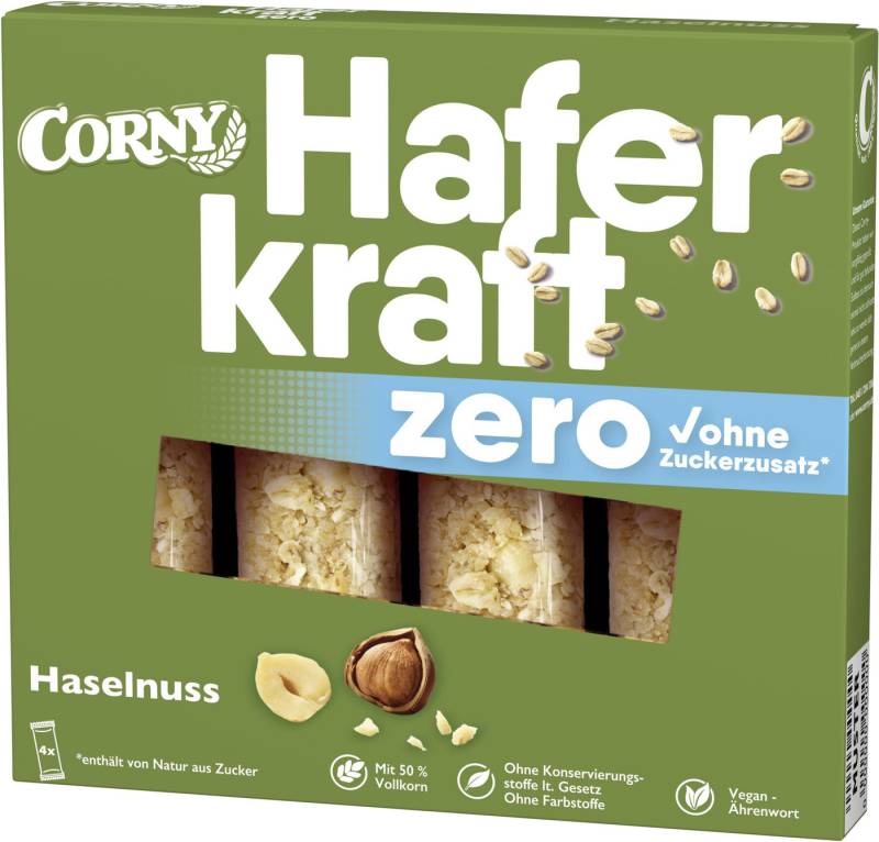 Corny Haferkraft Zero Haselnuss 4ST 140G