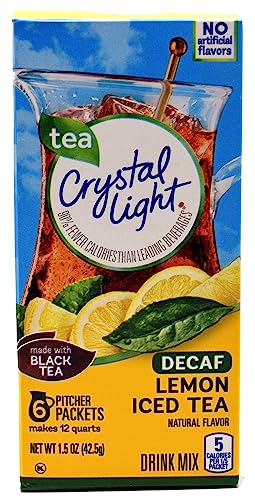 Crystal Light Iced Tea Decaffeinated Lemon Natural Flavor, 12-Quart 1.5-Ounce Canister (Pack of 3) von Crystal Light