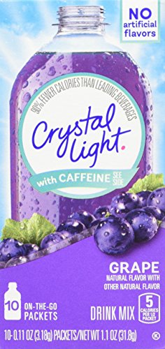 Crystal Light On The Go Energy Grape - Caffeine Energy Releasing, 10-Packet Boxes (Pack of 4) von Kraft Heinz